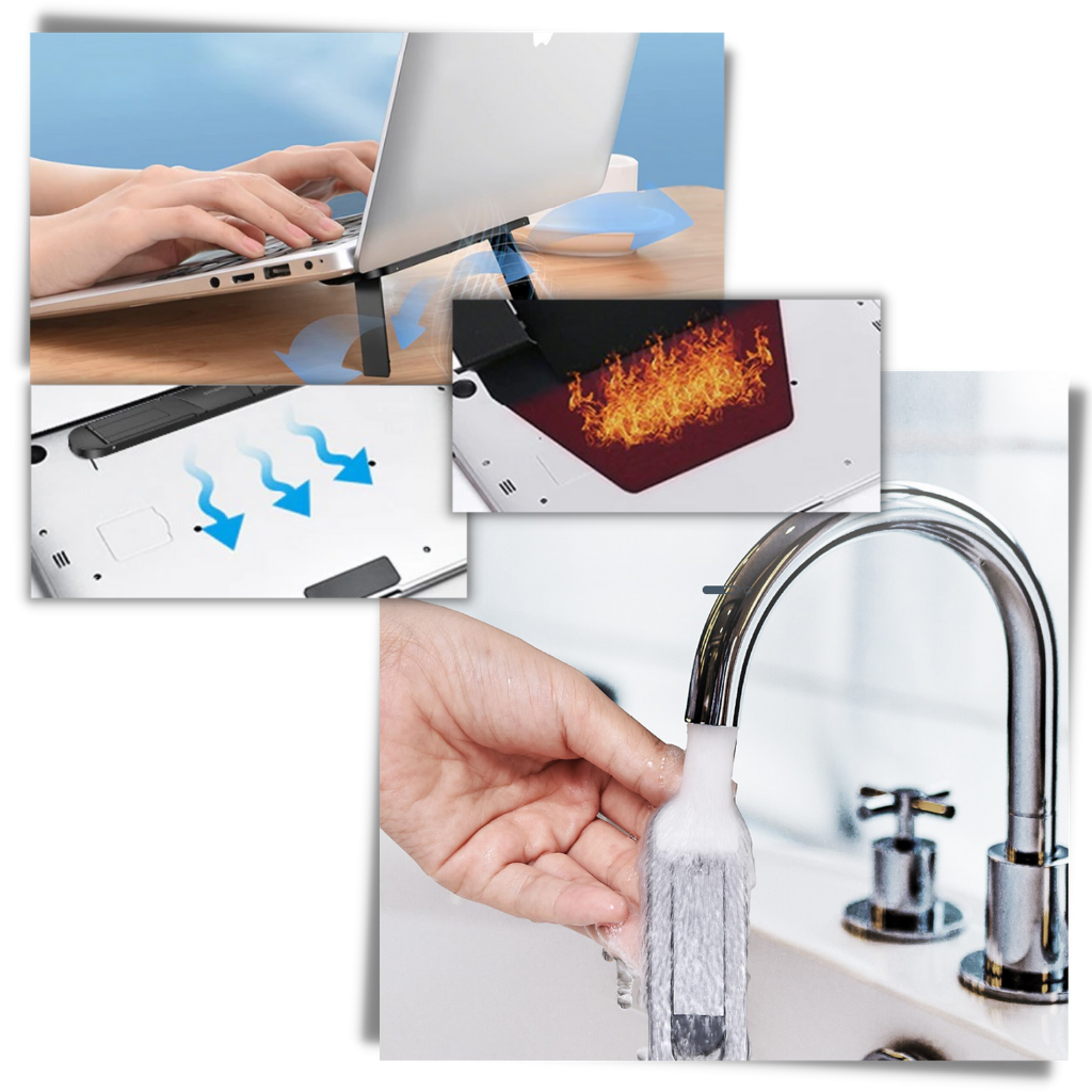 Leggero supporto invisibile in alluminio per laptop