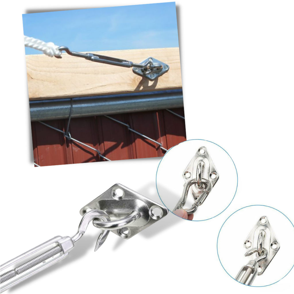 Kit di ferramenta per vele da paralume M5 - Ozerty