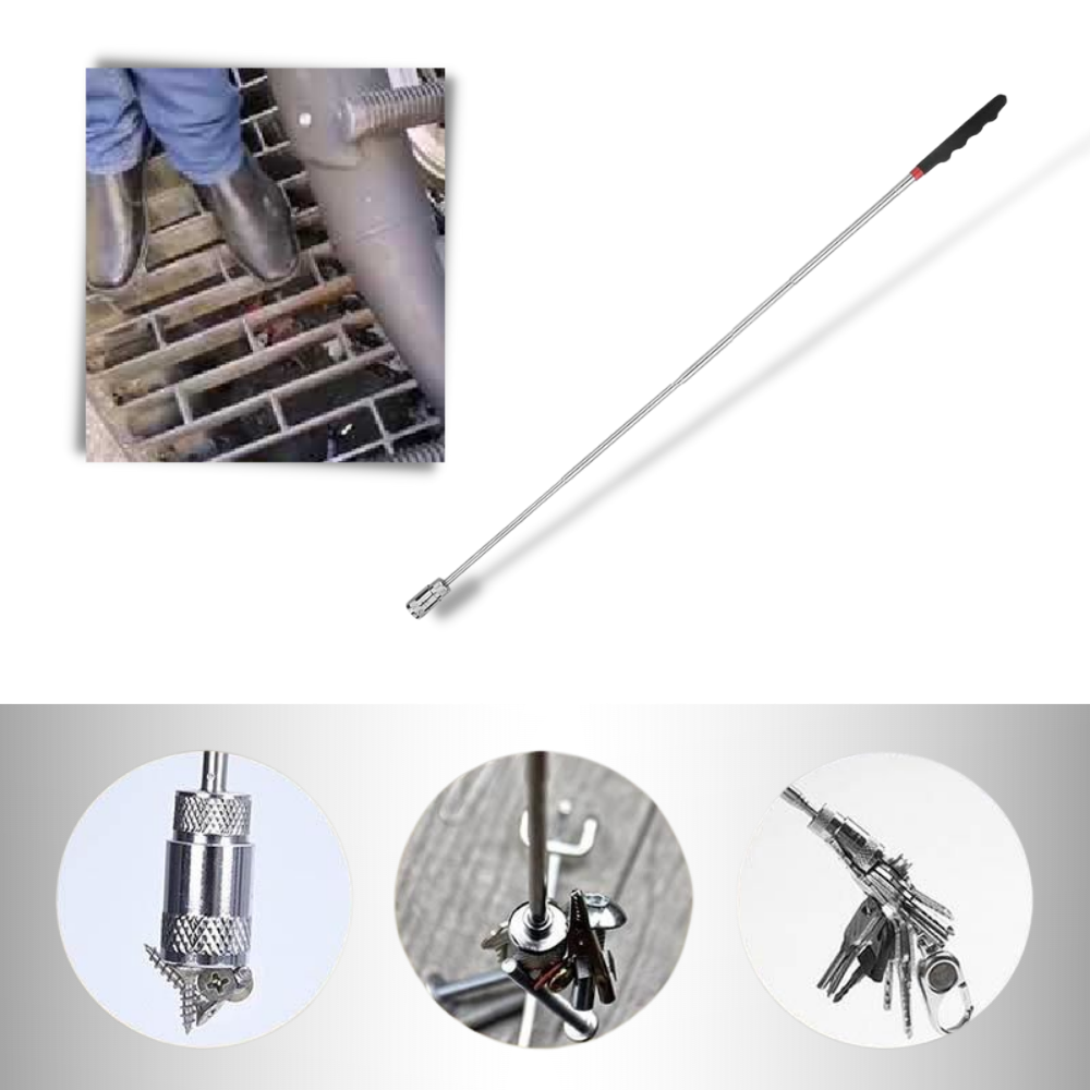 Strumento di raccolta magnetico retrattile con LED - Ozerty