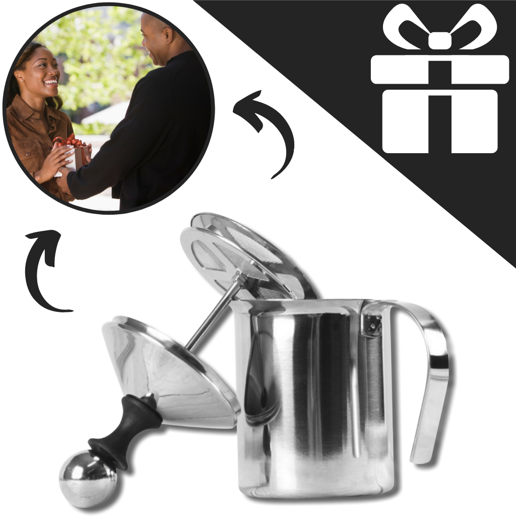 Montalatte manuale in acciaio inox 400ml