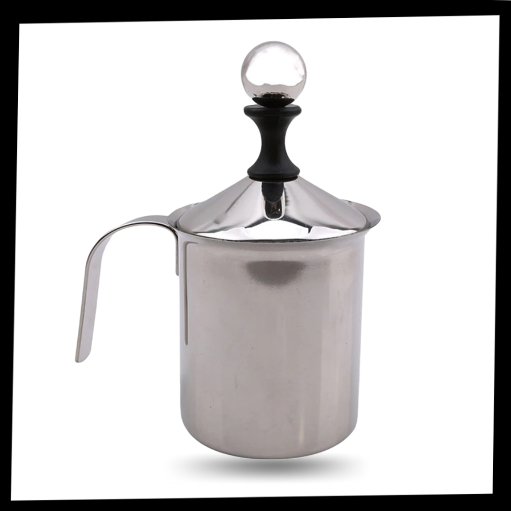 Montalatte manuale in acciaio inox 400ml - Ozerty