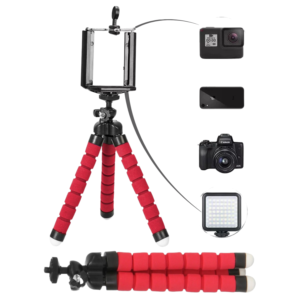 Mini set di treppiedi flessibili per telefono - Ozerty
