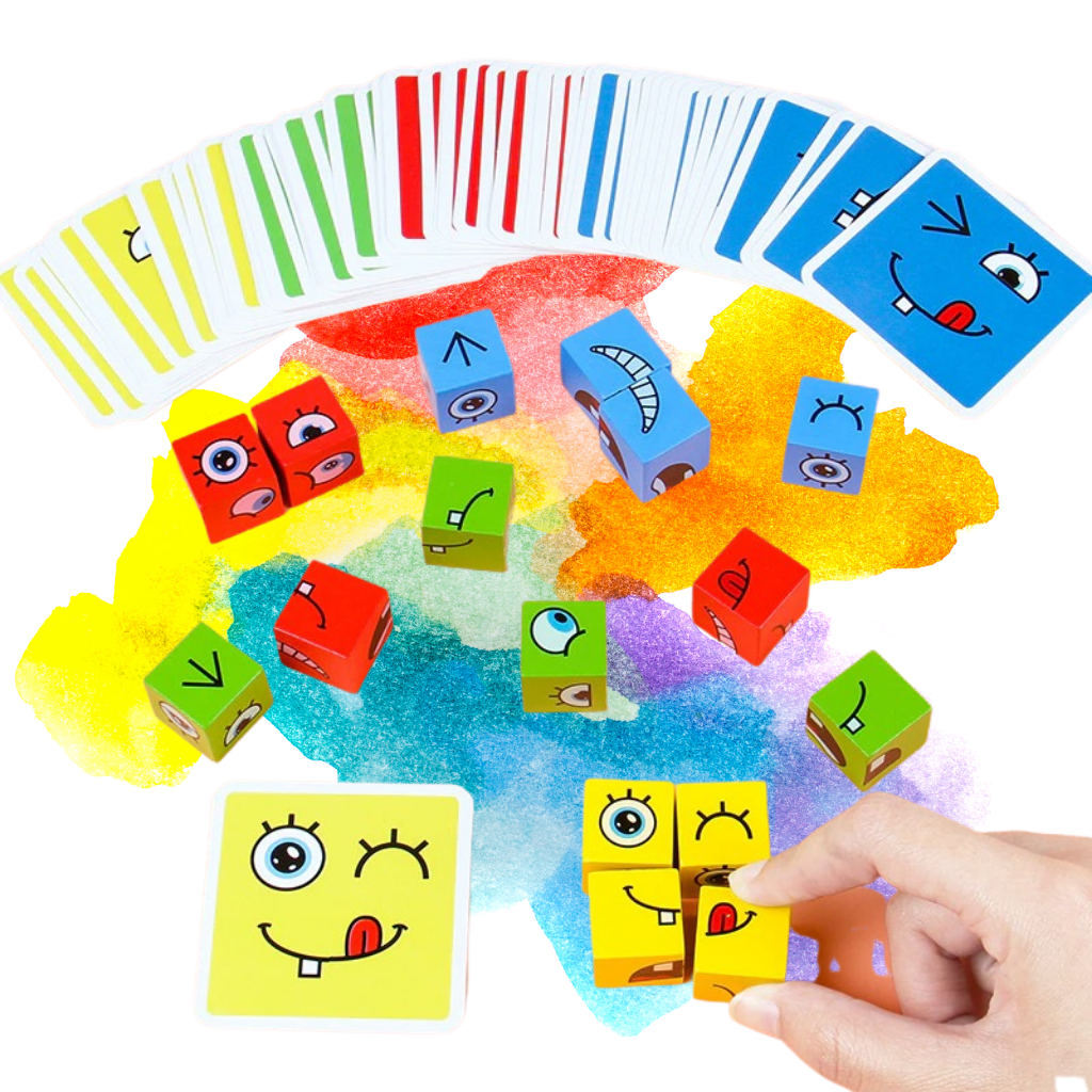 Gioco di emoji del cubo magico Montessori - Ozerty