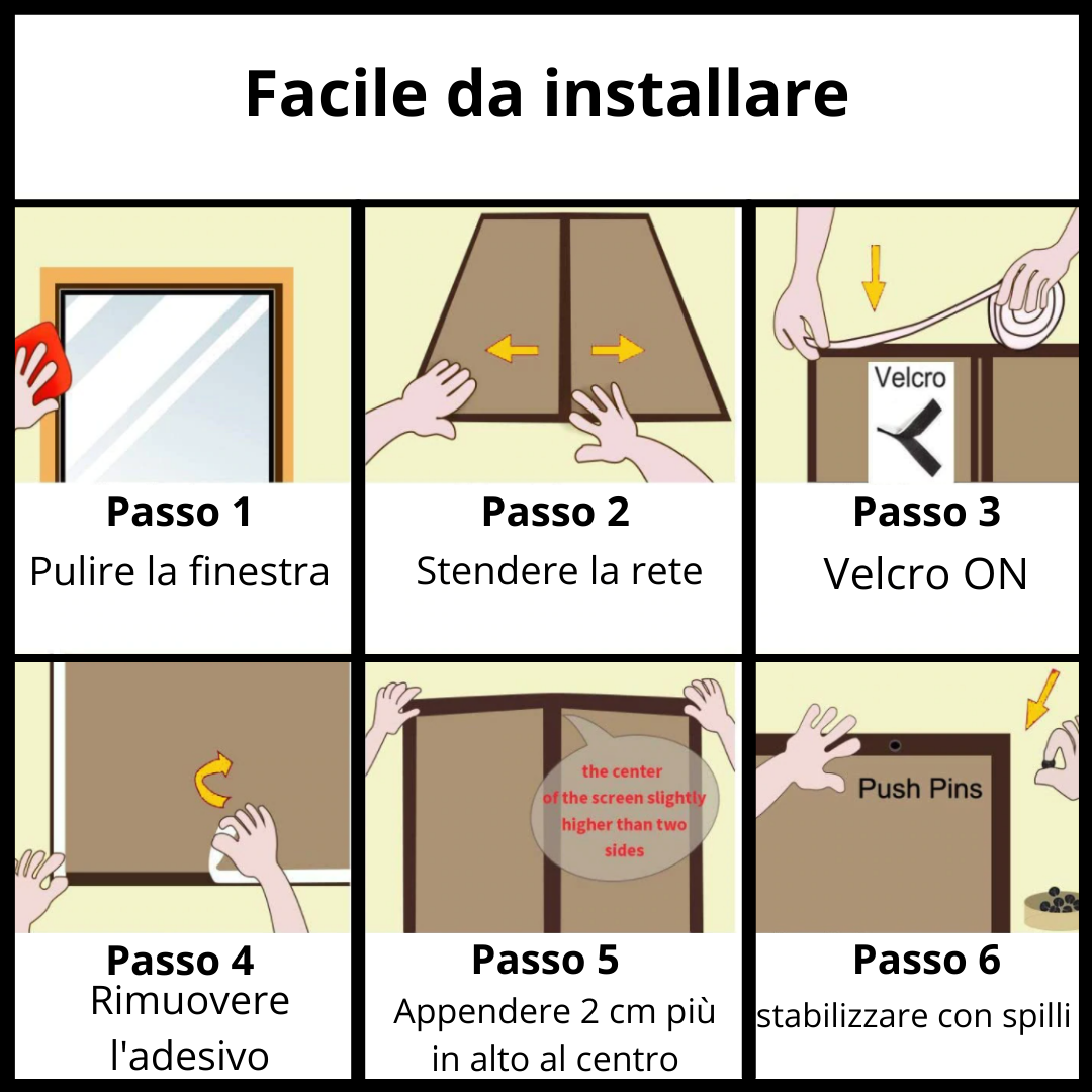 Zanzariera magnetica per porte - Ozerty