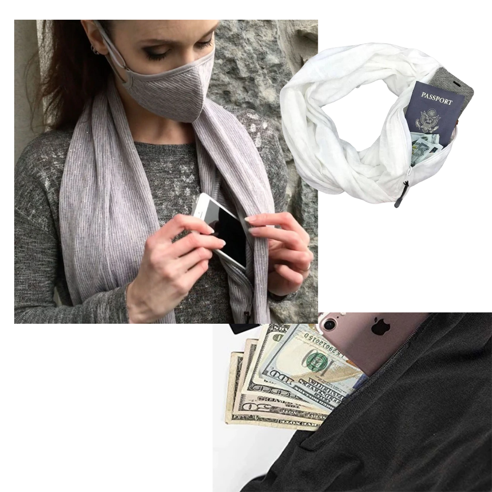 Calda sciarpa con tasca nascosta - Ozerty