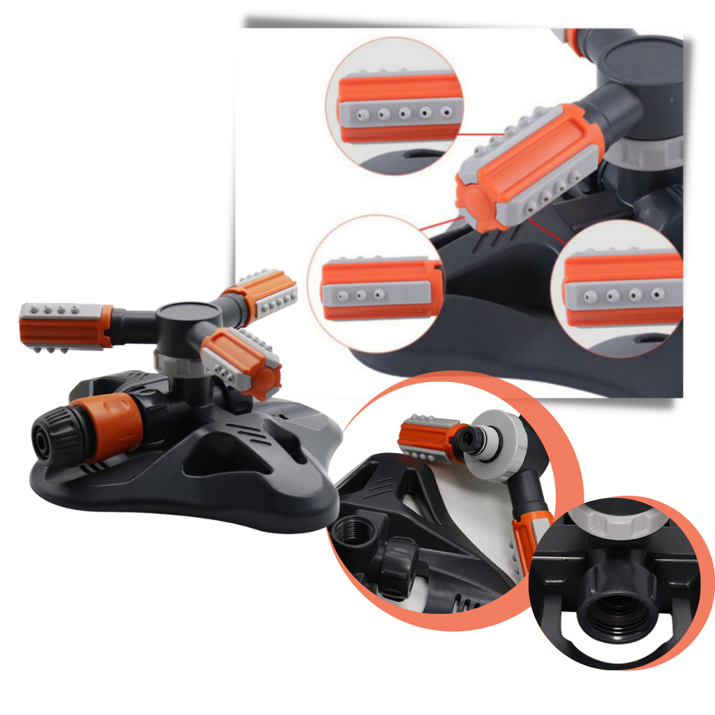 Dispositivo di irrigazione a 360° regolabile