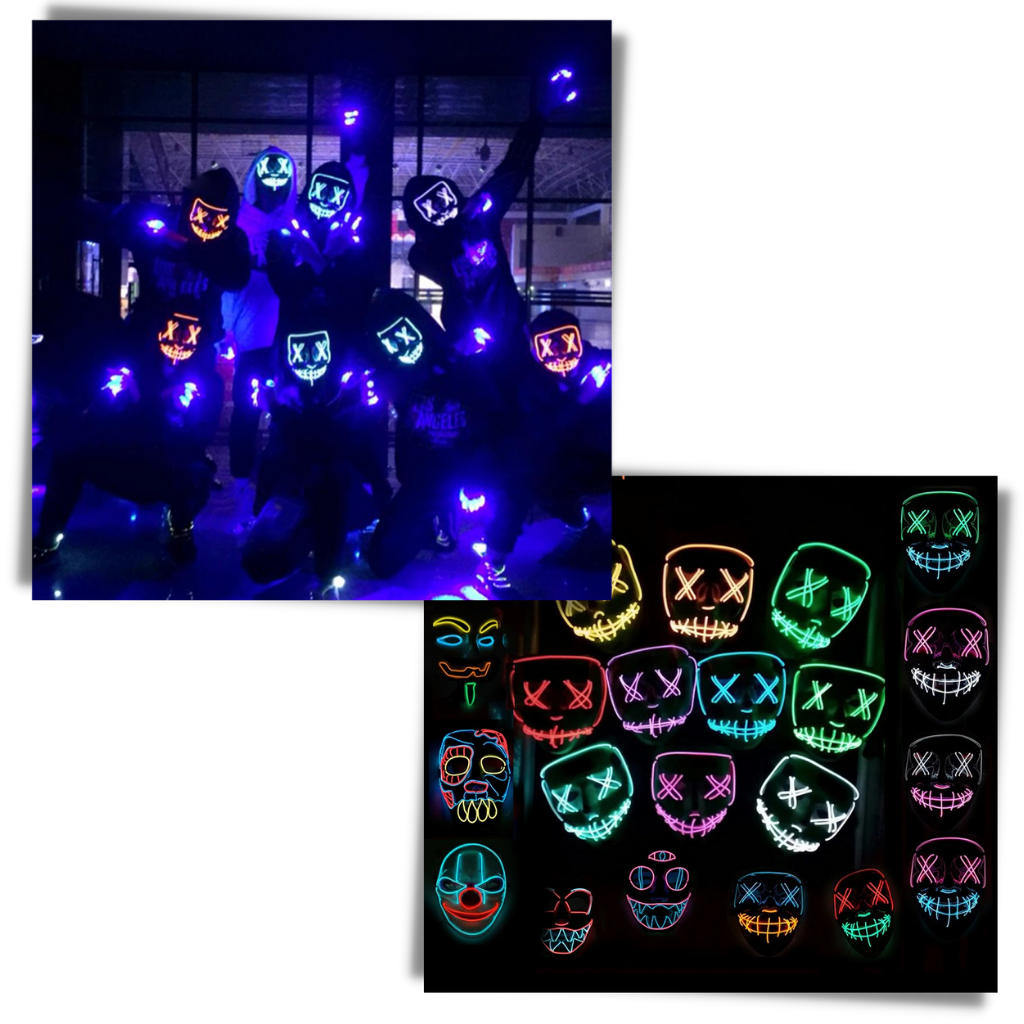 Maschera LED al neon - Ozerty