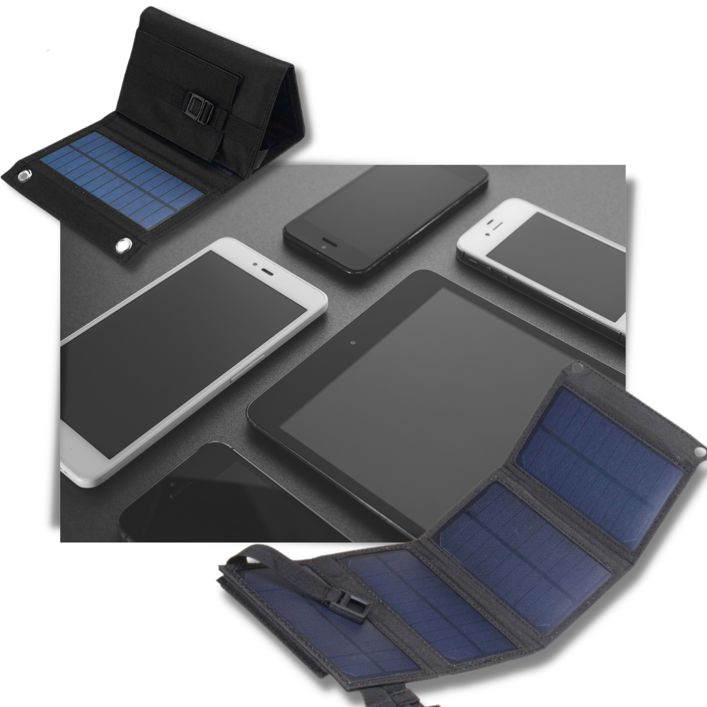 Pannello solare portatile con 2 porte usb - Ozerty