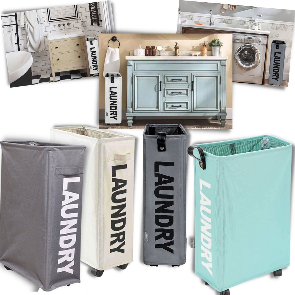 Cestino da bucato portatile con ruote - Ozerty