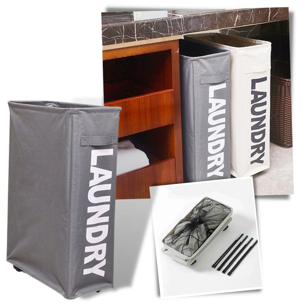 Cestino da bucato portatile con ruote - Ozerty