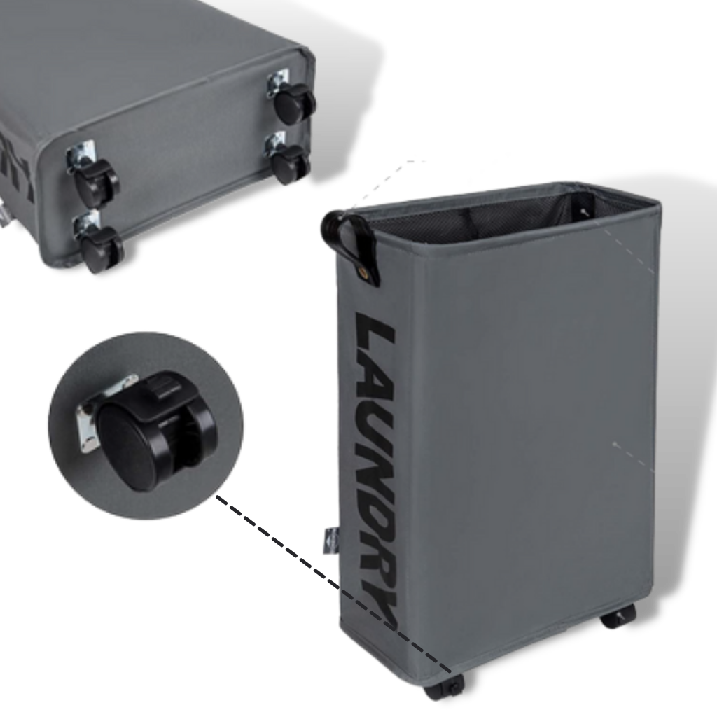 Cestino da bucato portatile con ruote - Ozerty