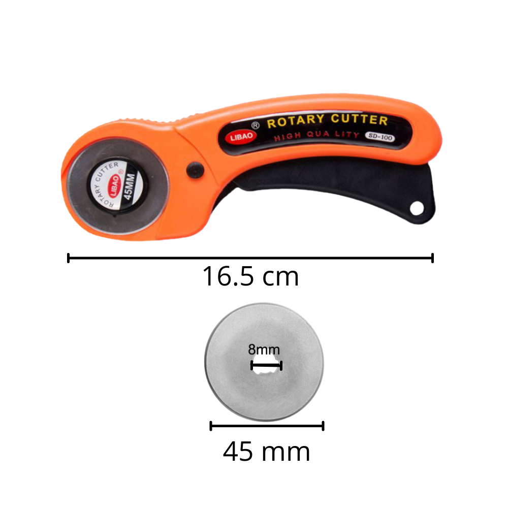 Taglierina a rullo per tessuti con cinque lame da 45 mm - Ozerty