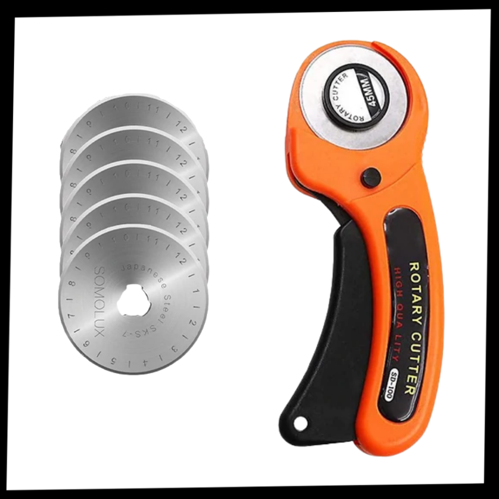 Taglierina a rullo per tessuti con cinque lame da 45 mm - Ozerty