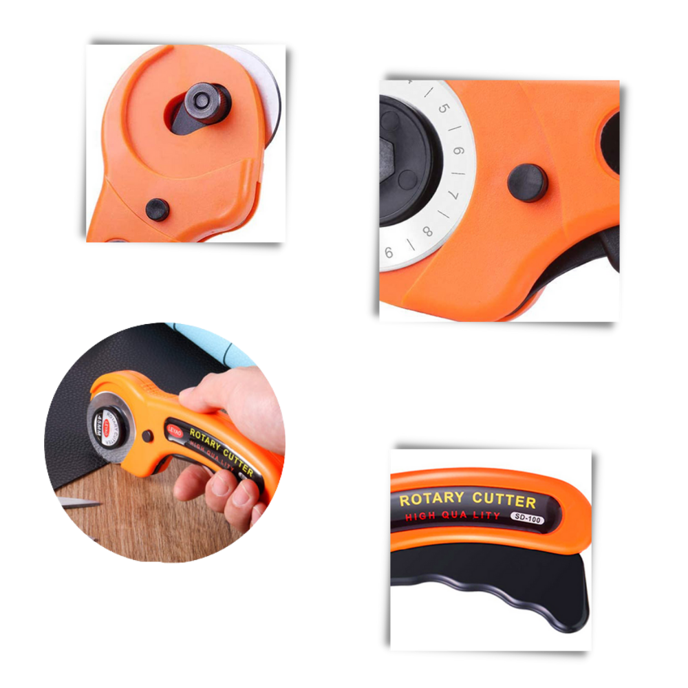 Taglierina a rullo per tessuti con cinque lame da 45 mm - Ozerty