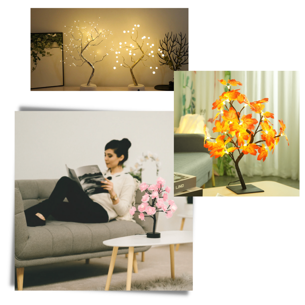 Deliziosa lampada ad albero di rose