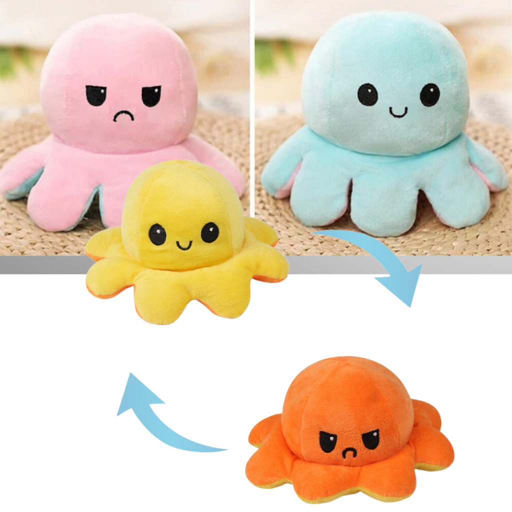 Mini polpo di peluche reversibile - Ozerty