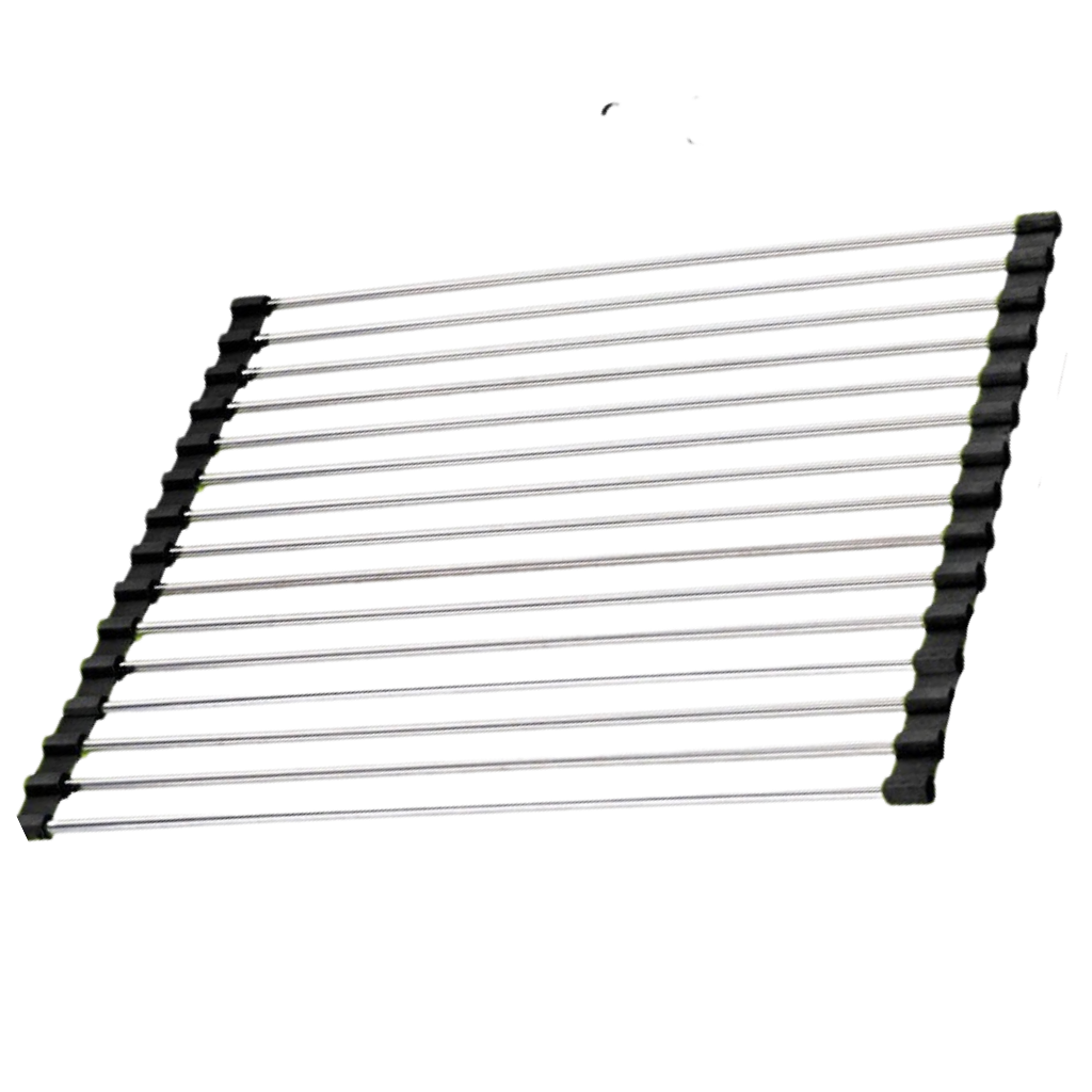 Scolapiatti in acciaio inossidabile arrotolabile per piatti e alimenti - Ozerty