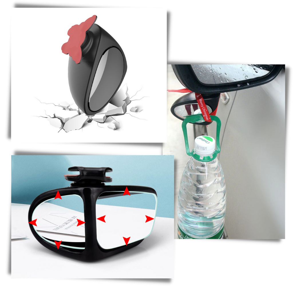 Specchietto retrovisore per auto a 2 lati girevole per punti ciechi - Ozerty