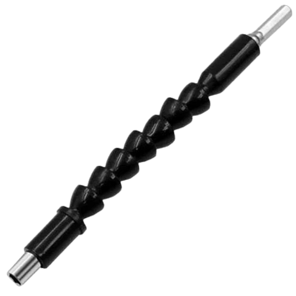 Flexible electric drill bit holder