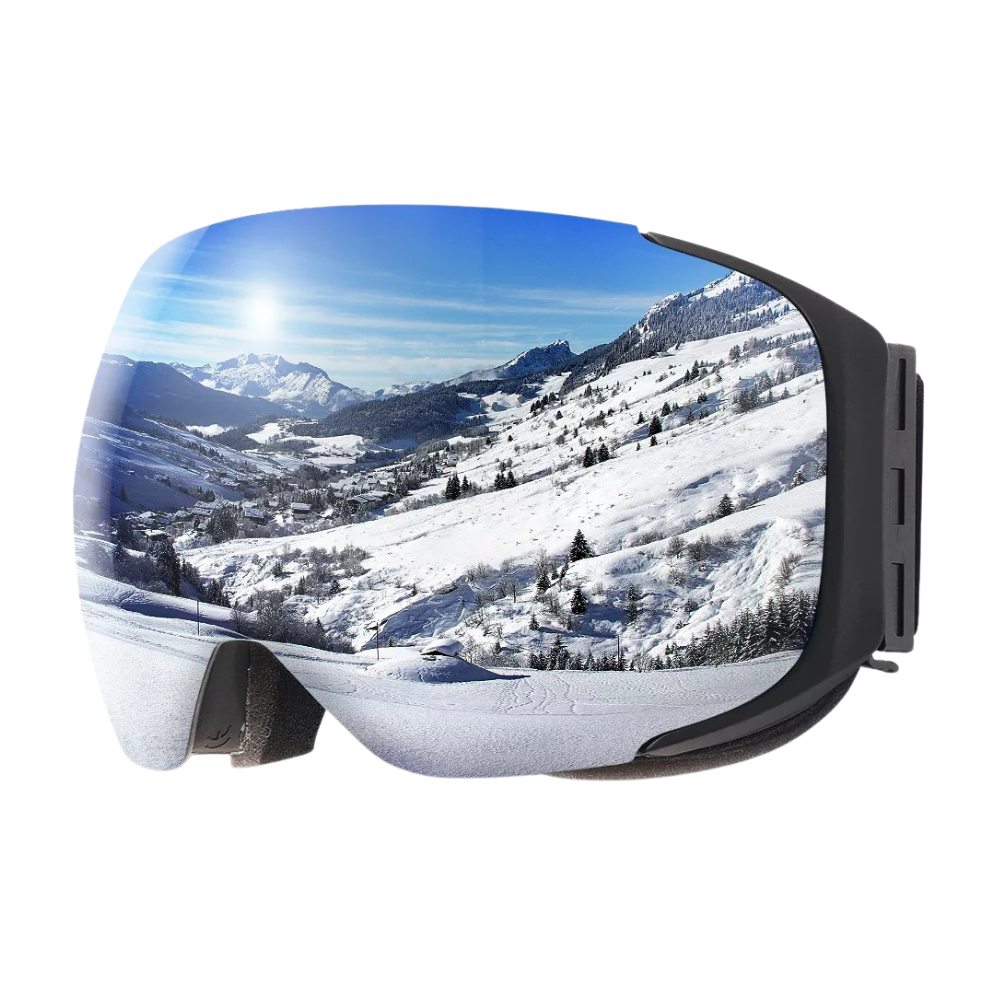 Snow goggles with lens pack