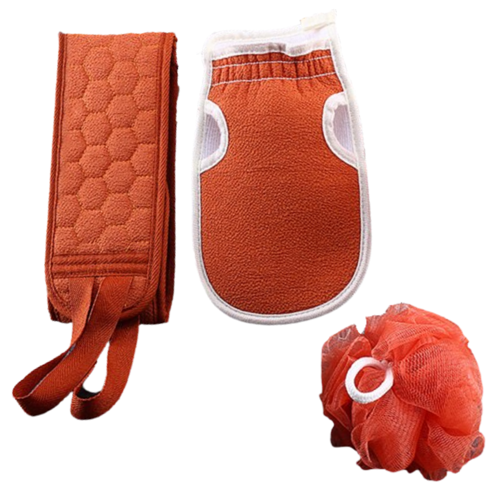 Splish splash scrubber and bath kit