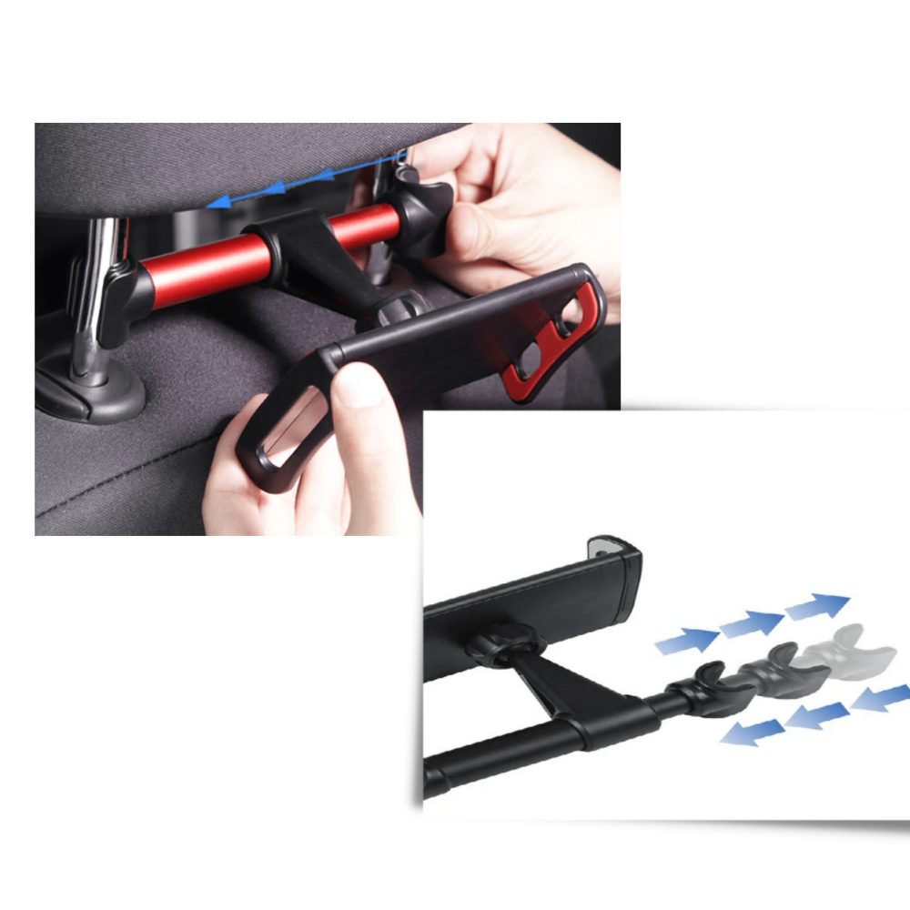 Supporto per tablet e telefono sul sedile posteriore dell'auto - Ozerty
