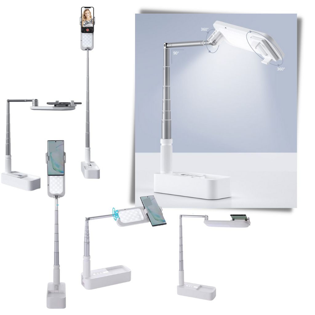 Supporto per smartphone integrato nel kit di luci Bluetooth - Ozerty