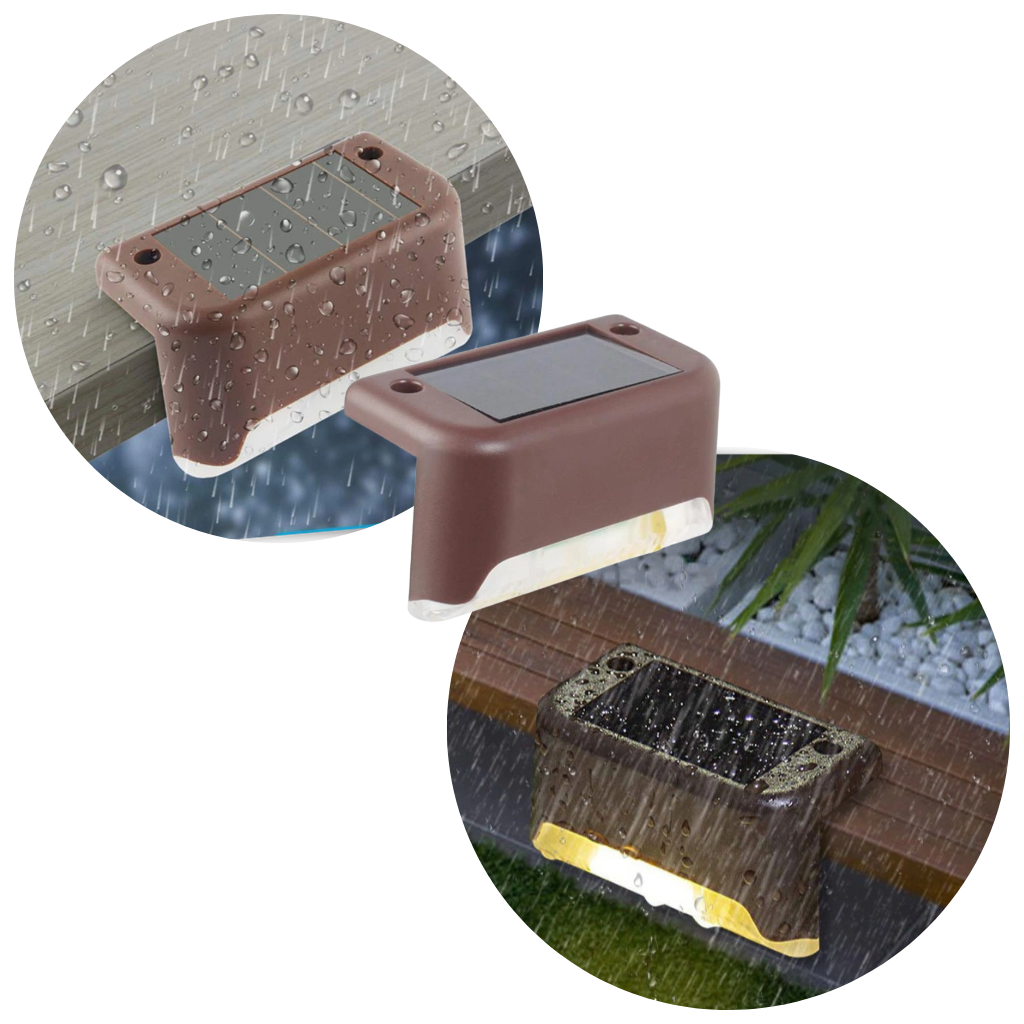 Luci LED solari per gradini (4 pezzi) - Ozerty