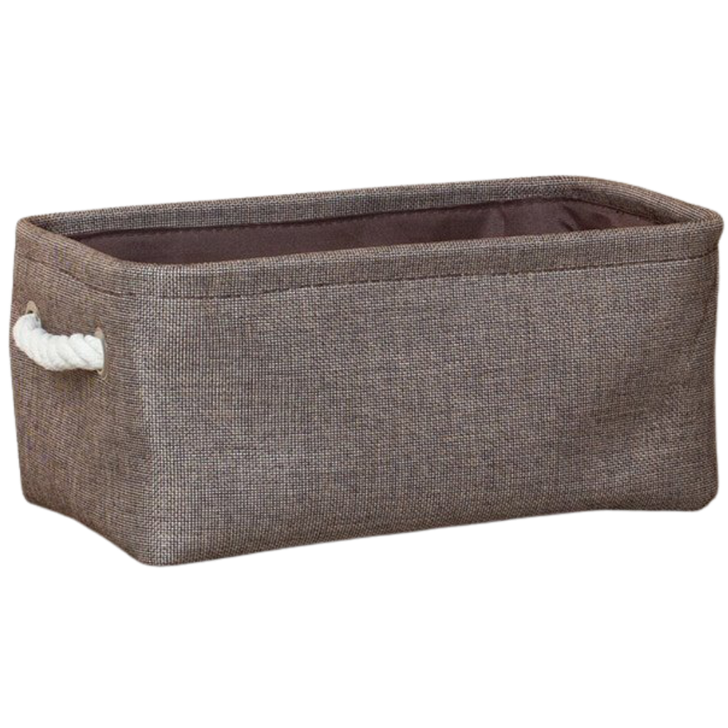 Elegant linen basket with rope handles