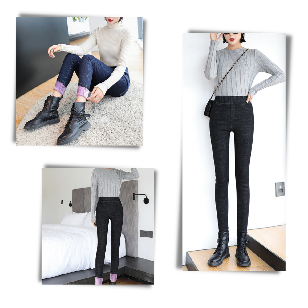 Jeggings termici in pile da donna - Ozerty