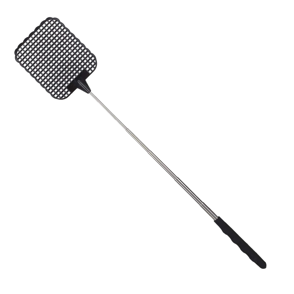 Telescopic fly swatter in stainless steel