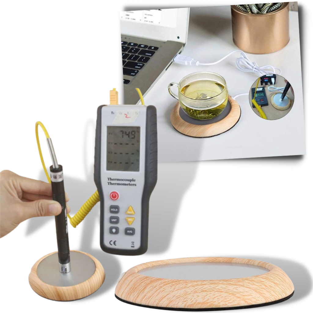 Scaldabicchieri elettrico USB in legno - Ozerty