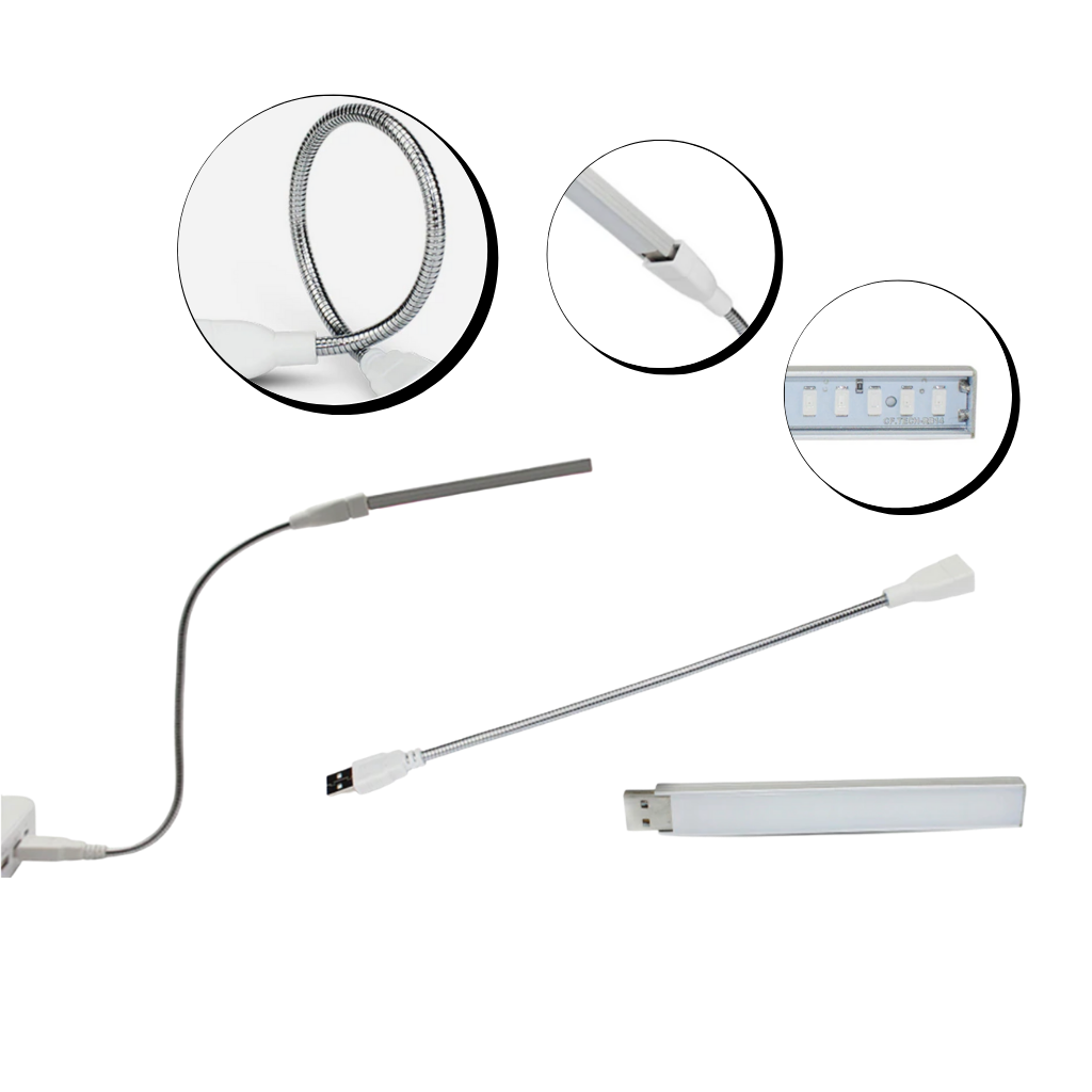 Luce di crescita per piante USB LED con palo flessibile - Ozerty