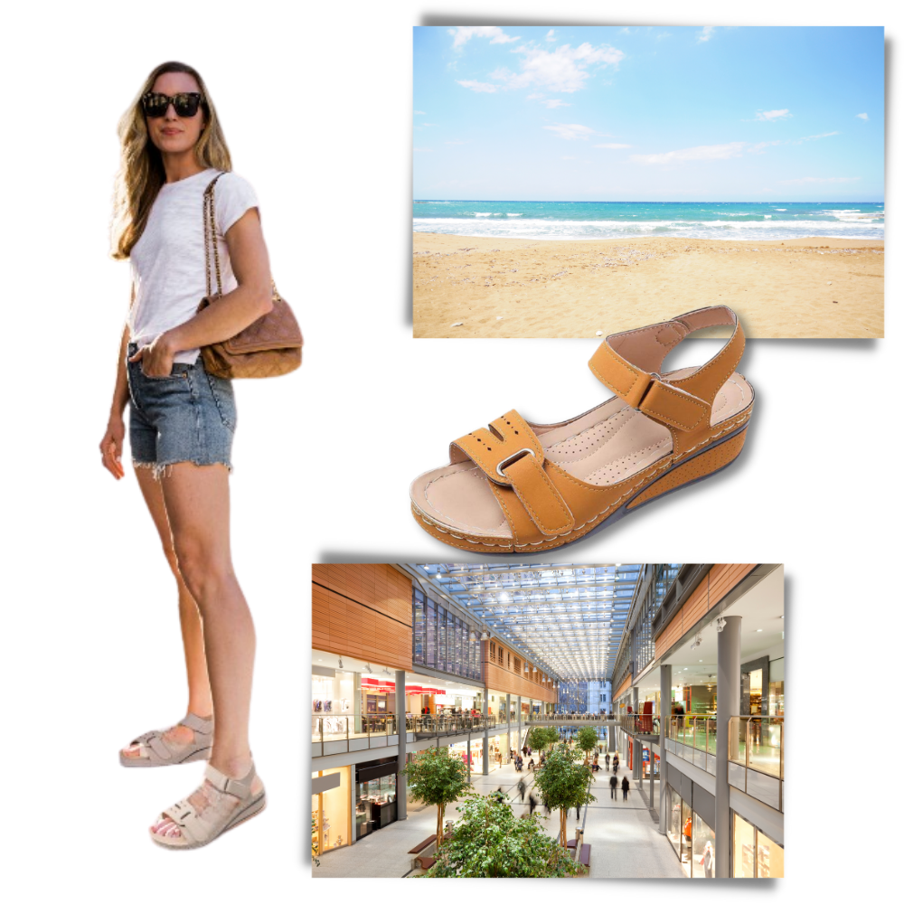 Sandali ortopedici da donna con supporto all'arco plantare - Ozerty