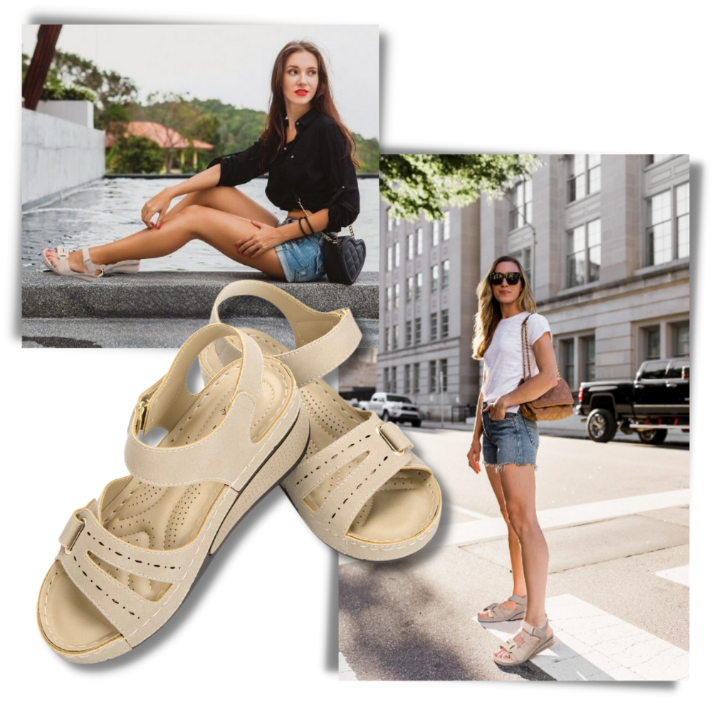 Sandali ortopedici da donna con supporto all'arco plantare - Ozerty