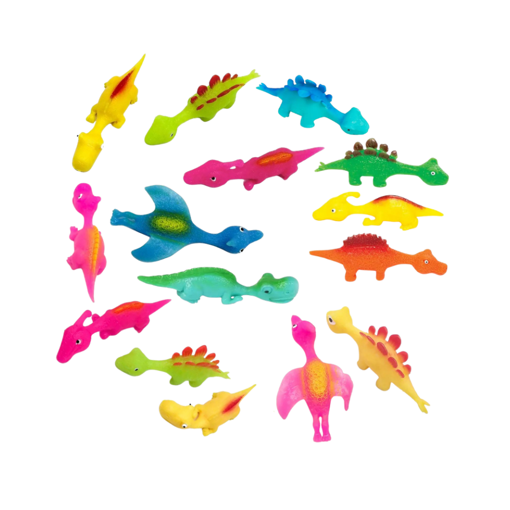 Dinosauro da dito con fionda appiccicosa -15Pz - Ozerty