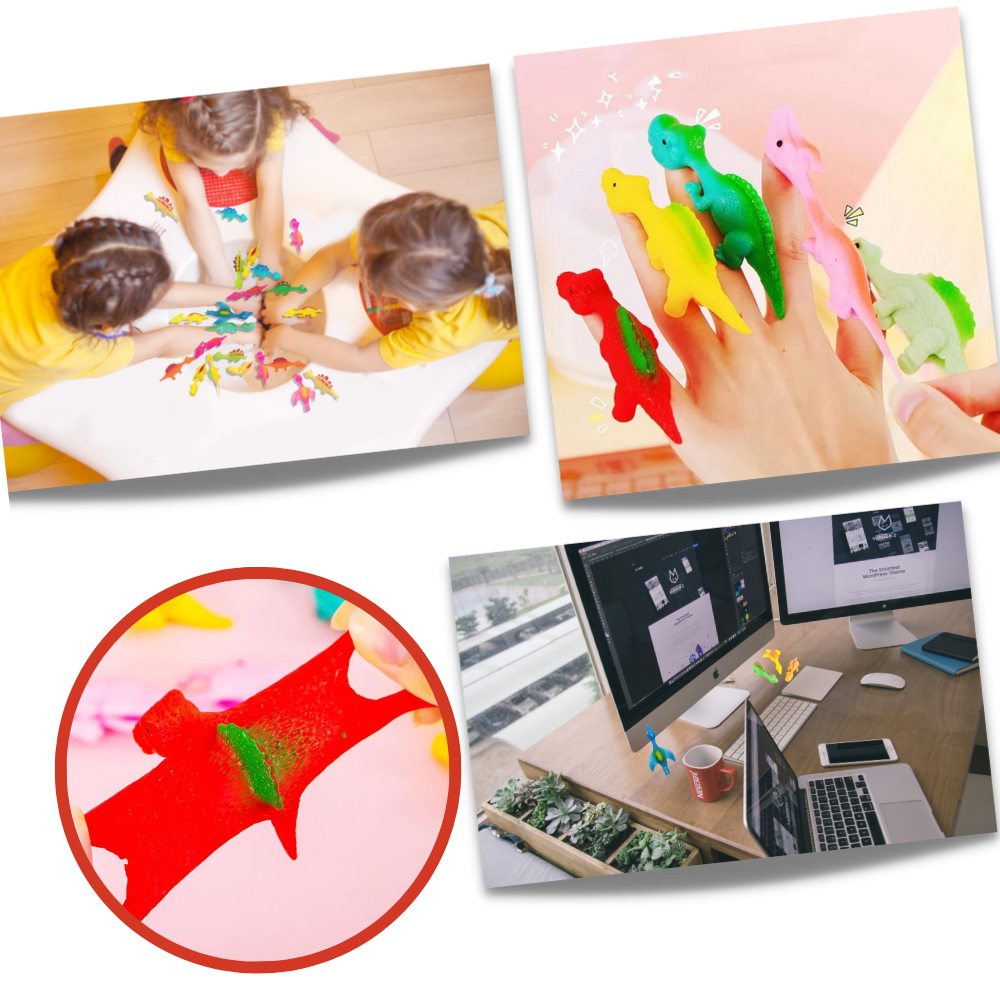 Dinosauro da dito con fionda appiccicosa - Ozerty