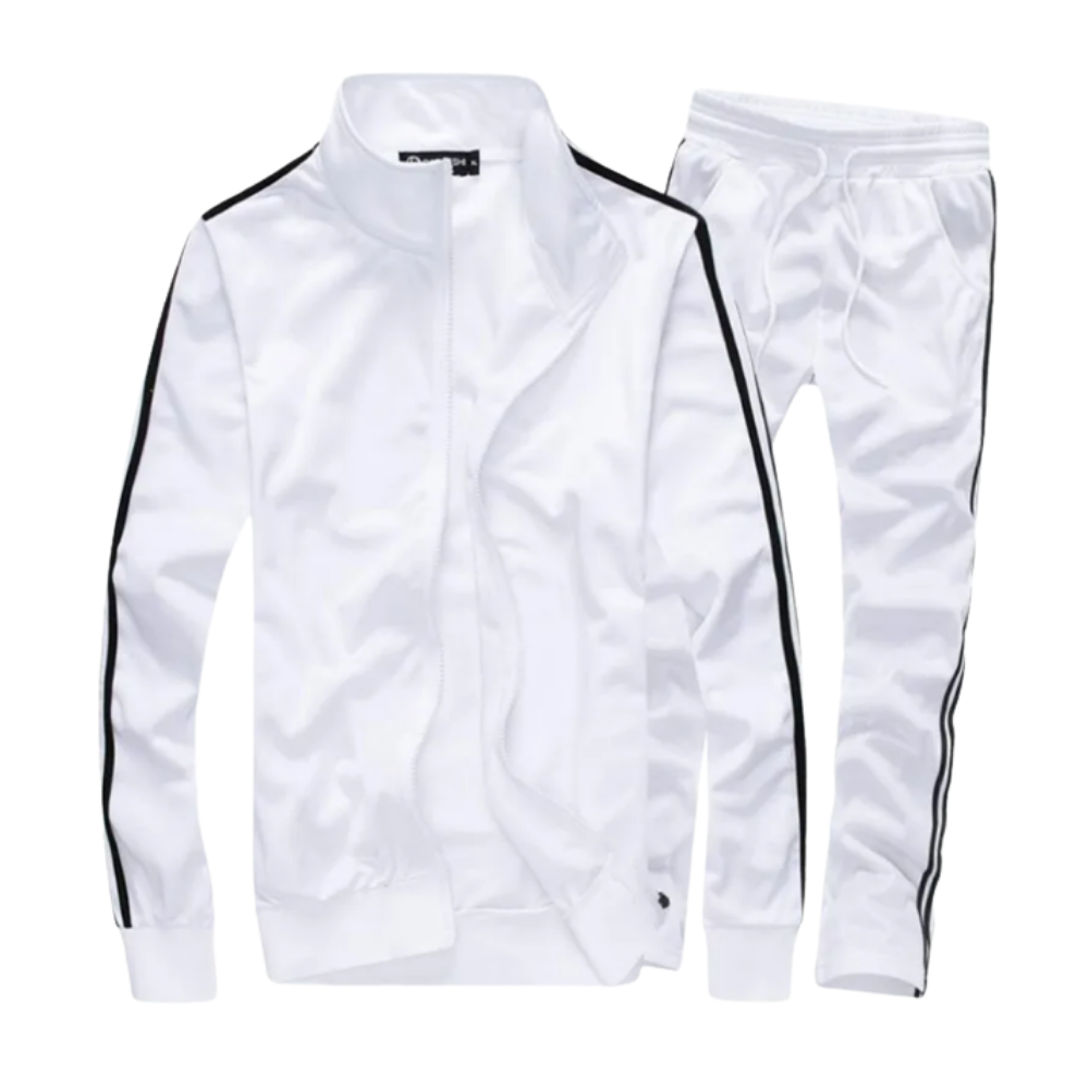 Tuta da ginnastica dinamica da uomo -Bianco/MBianco/LBianco/XLBianco/XXLBianco/3XLBianco/4XLBianco/5XL - Ozerty