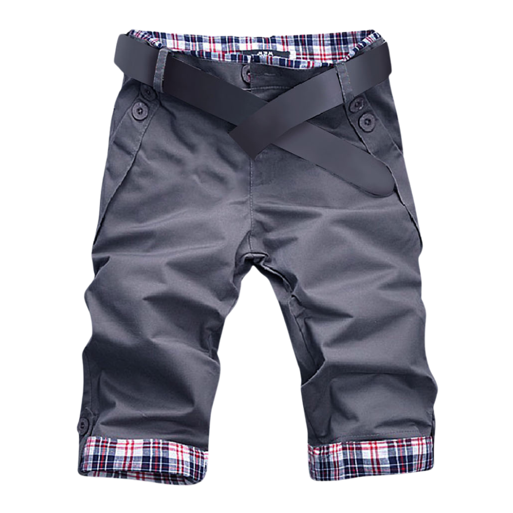 Pantaloncini Cargo eleganti da uomo -Grigio/MGrigio/LGrigio/XLGrigio/XXLGrigio/3XL - Ozerty