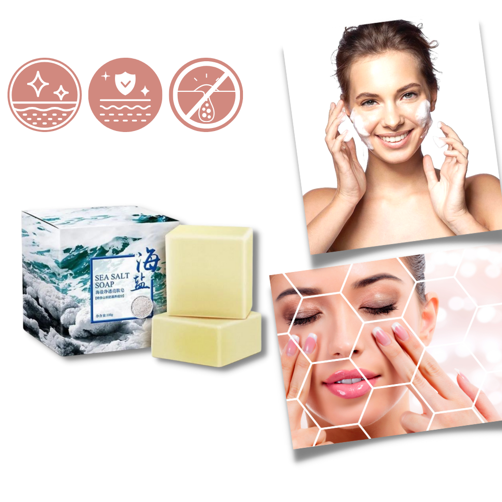 Sapone antiacne naturale al sale marino - Ozerty