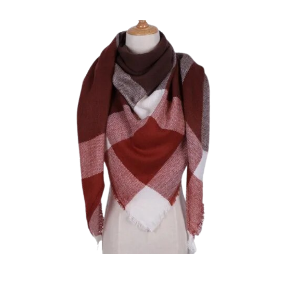 Sciarpa in cashmere a quadri effetto mohair -Bucarest - Ozerty