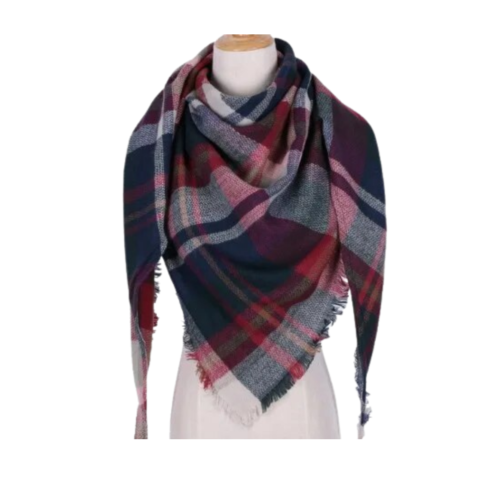 Sciarpa in cashmere a quadri effetto mohair -Dublino - Ozerty