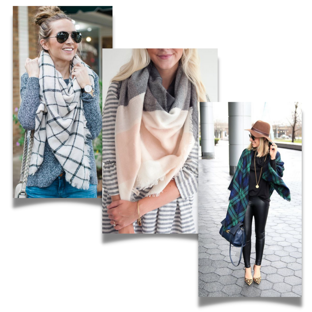 Sciarpa in cashmere a quadri effetto mohair - Ozerty