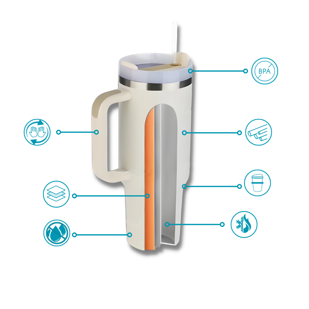 Tazza per auto di grande capacità con manico - Ozerty