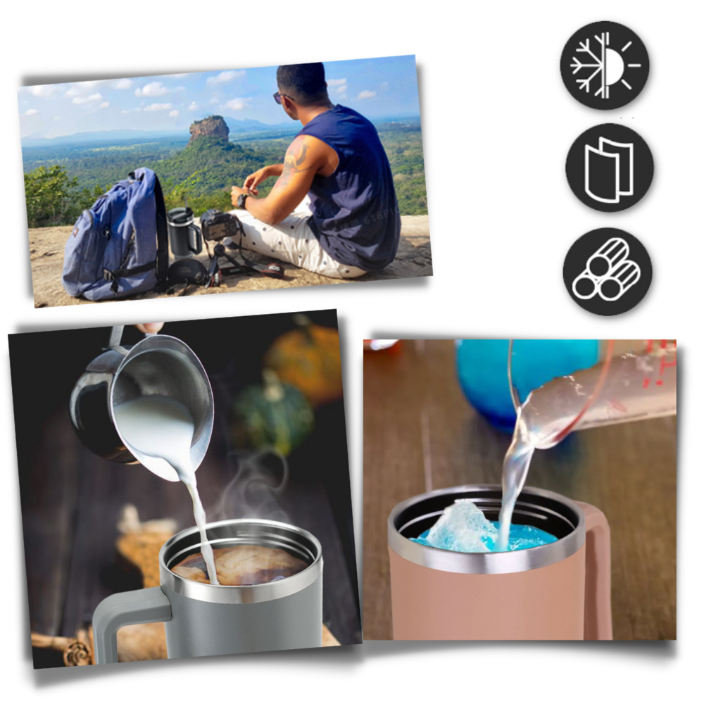 Tazza per auto di grande capacità con manico - Ozerty