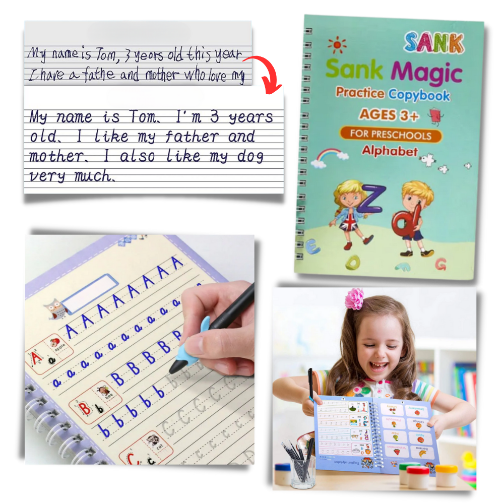 Quaderni di Pratica con Solchi Scrivibili e Cancellabili - Ozerty