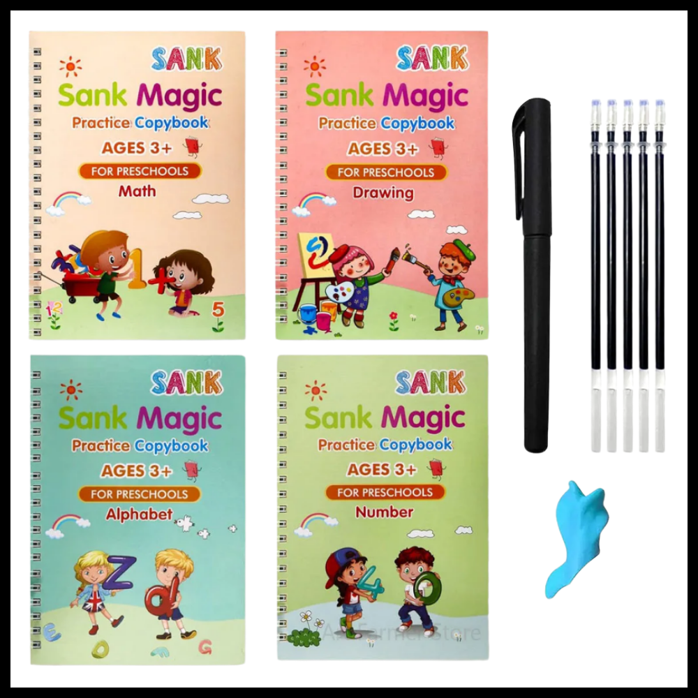 Quaderni di Pratica con Solchi Scrivibili e Cancellabili - Ozerty