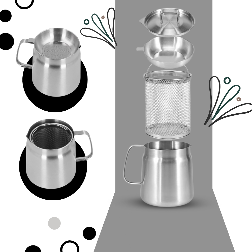 Pentola per friggere in acciaio inox 2 in 1 - Ozerty
