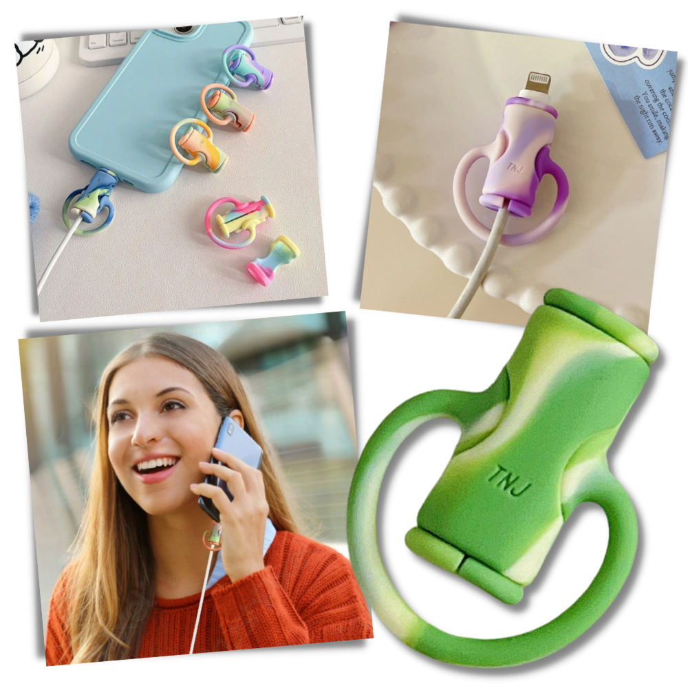 Avvolgicavo in silicone 2 in 1 - Ozerty