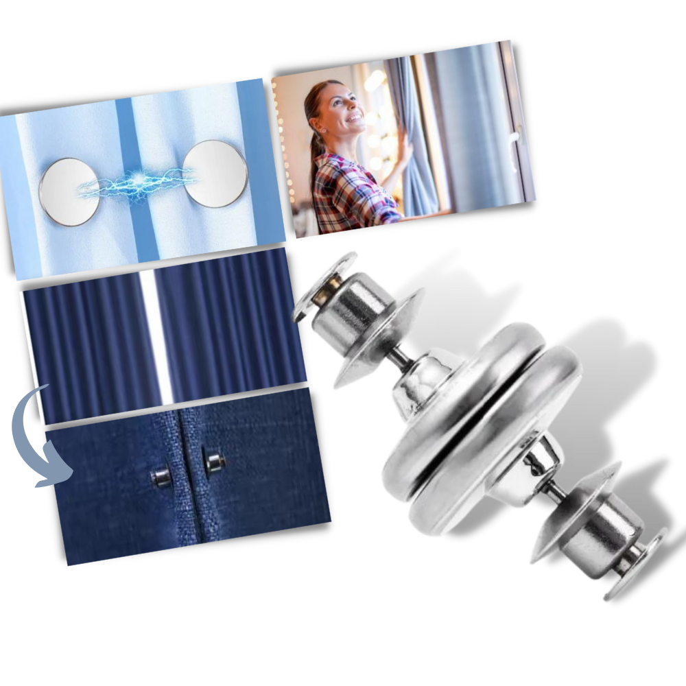 Clip per tende magnetiche anti-perdita - Ozerty